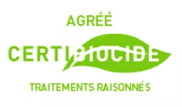 Logo Certibiocide, JB3D ENVIRONNEMENT, désinsectisation et dératisation aux Essarts-en-Bocage